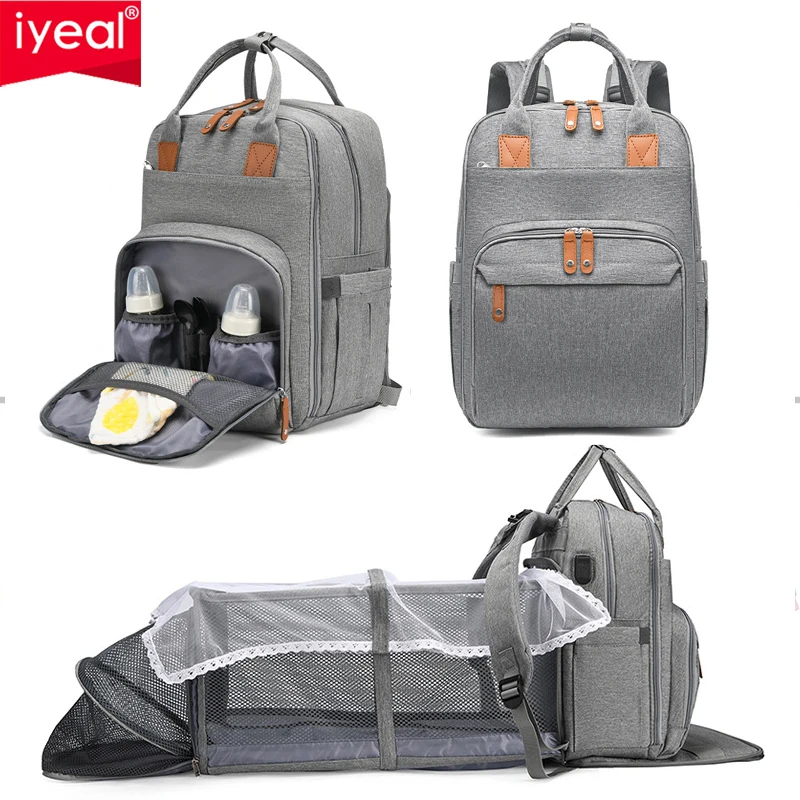 new-extended-baby-bed-mommy-bag-with-large-capacity-and-urinary-spacer-multi-layer-mother-travel-backpack-diaper-bag-with-usb