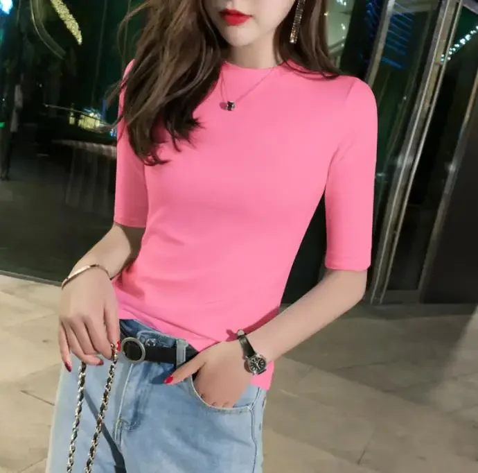 

Top Women's Mid Sleeve T-shirt Pure Cotton