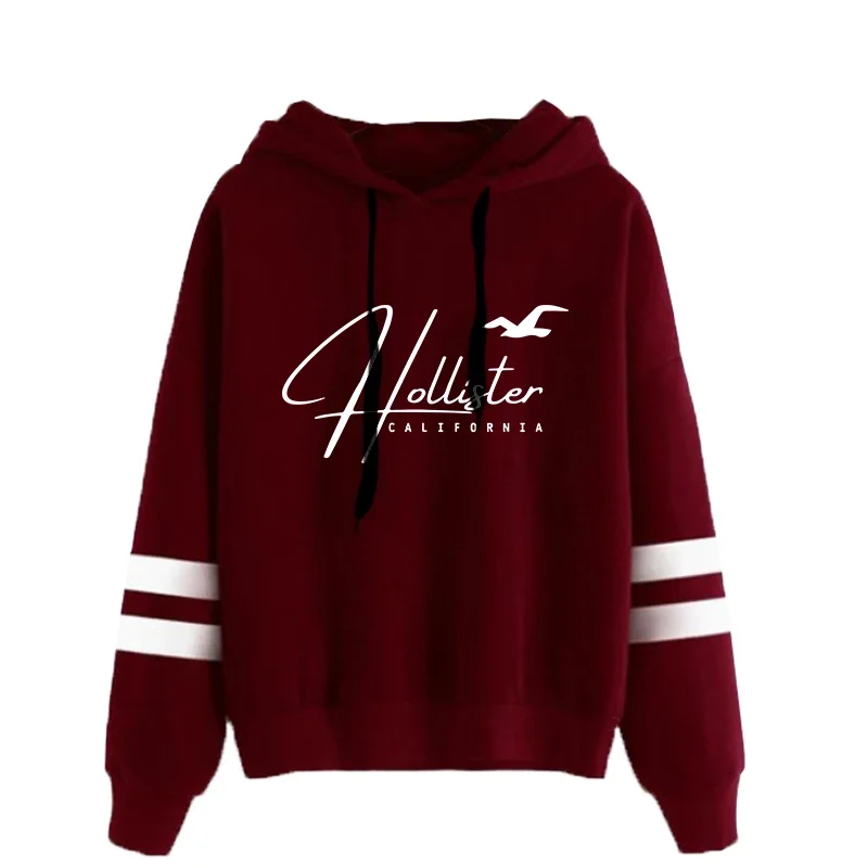 Womens Sweatshirts Printing Pullovers Daily Versatile Hoodies Stripe Jogging Sports Clothing Casual Street Woman Youth Tops 2025 3