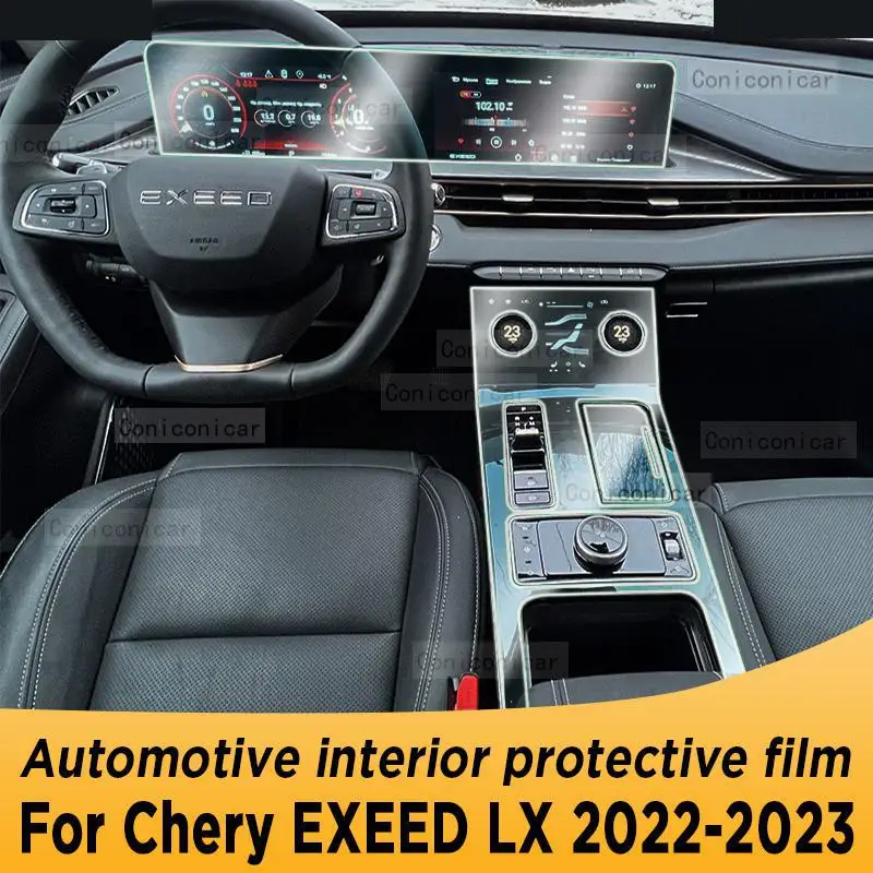 

For Chery EXEED LX 2022-2023 Gearbox Panel Navigation Screen Automotive Interior TPU Protective Film Cover Anti-Scratch Sticker