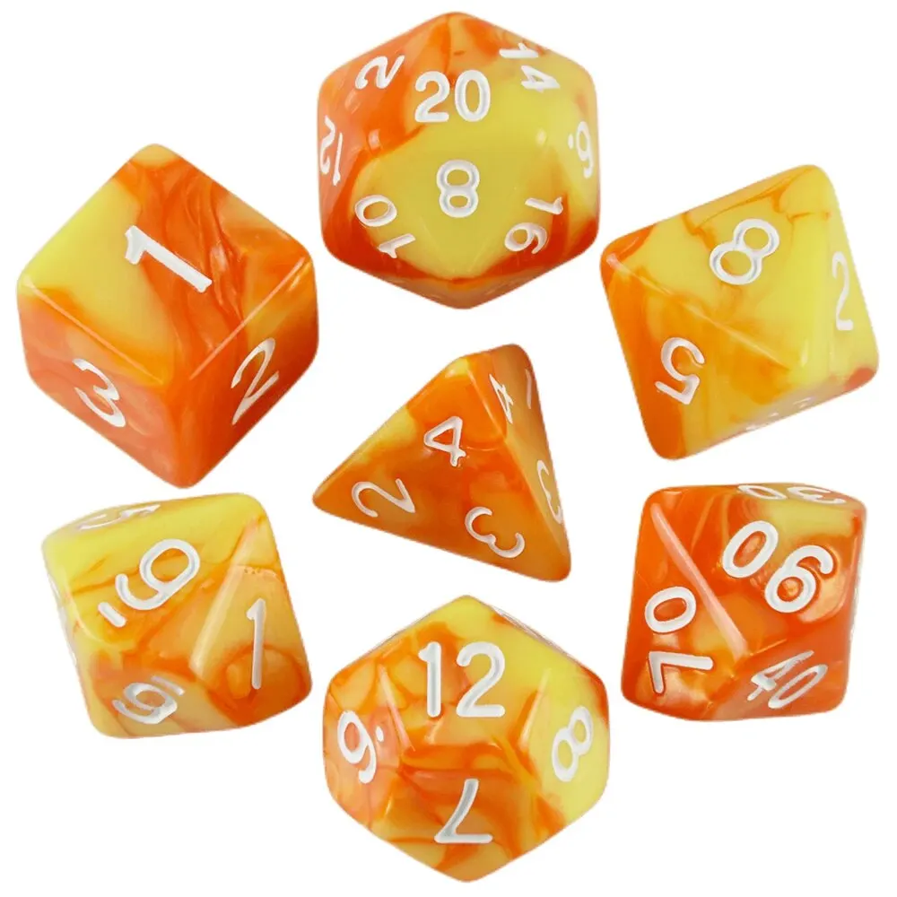 Acrylic Dice Game Dice Dice Set 7PCS 1 Set Galaxy Style DND Dice Set D4 D6 D8 D10 D12 D20 Multifaceted Dice Are Used For TRPG Dragon Dungeon Board Game