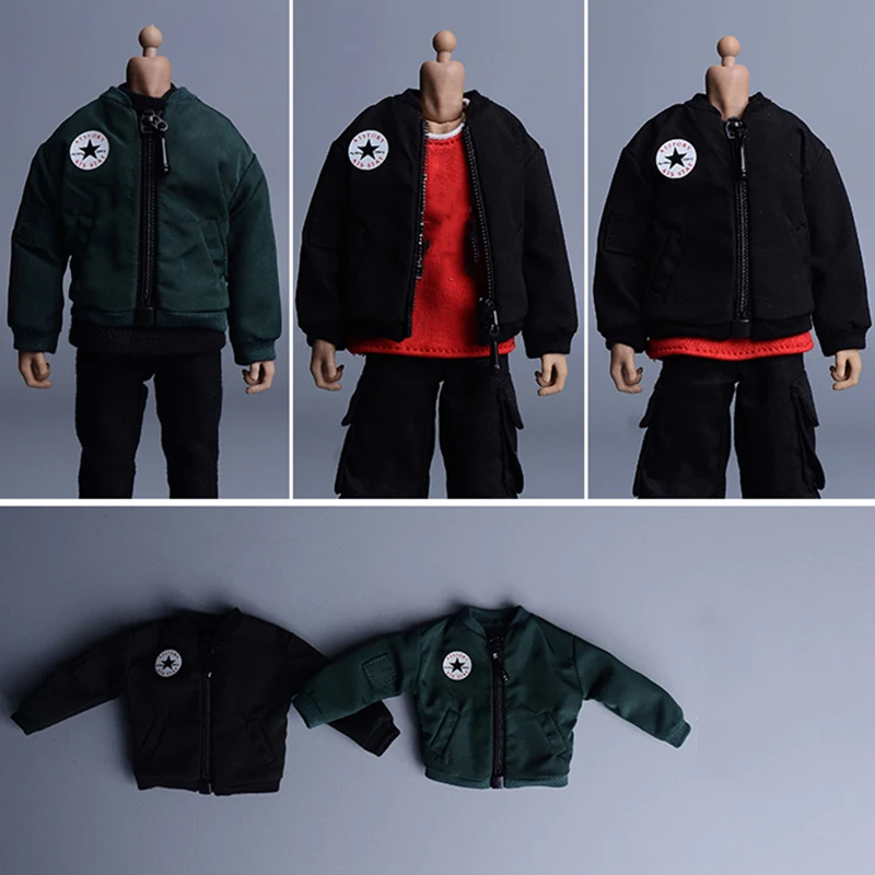 

Мужская модная тонкая короткая куртка-комбинезон в масштабе 1/12, модель одежды для 6-дюймовых экшн-фигурок, игрушек для тела