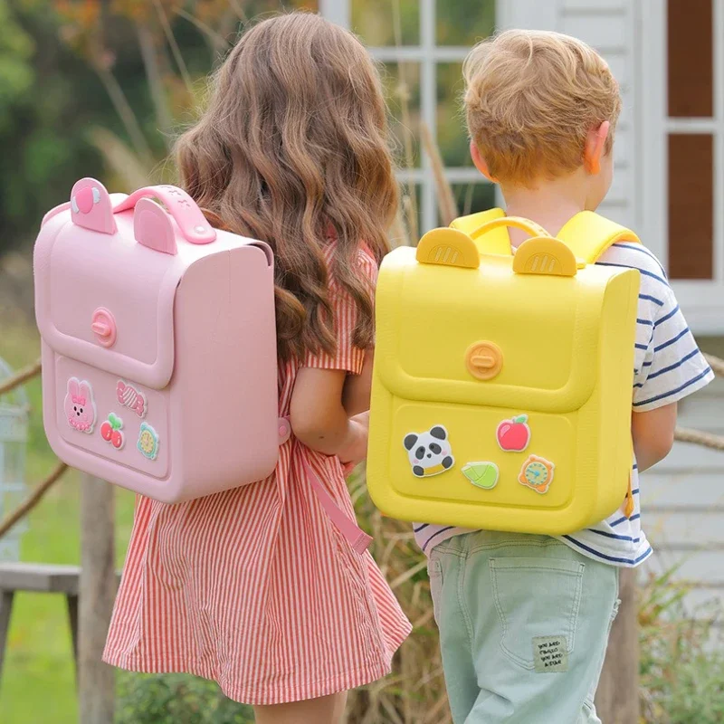 Hign-end Kids School Bag for Girls Hard EVA Backpack for Boys Travel Cartoon DIY Backpacks with DIY Patches Children Gift рюкзак 5