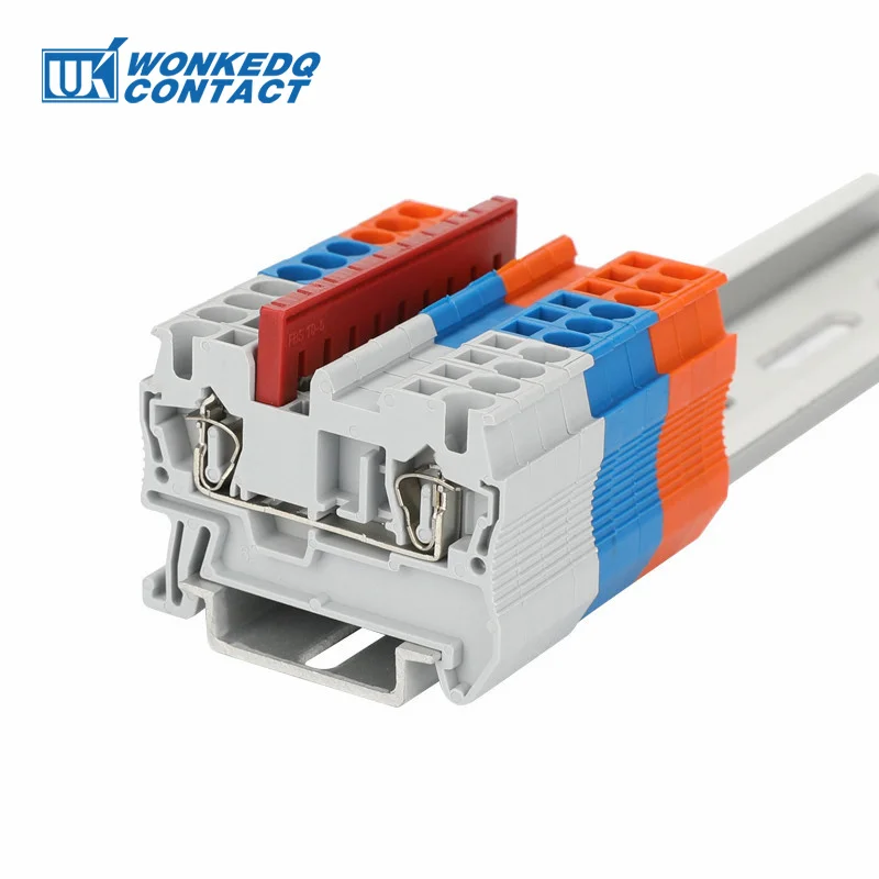 20Pcs FBS10-5 Wire Jumpers 2/3/4/5/10 Contact PT2.5 ST2.5 PT/ST 2.5 mm Connector FBS 10-5 DIN Rail Terminal Block Plug-In Bridge Din Rail Terminal Block Jumper Bridge Wire Connectors