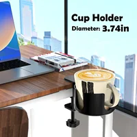 Desk Cup Holder , Universal Adjustable Upgraded Arm Clamp Stand for Coffee Mugs, Water Bottles 6