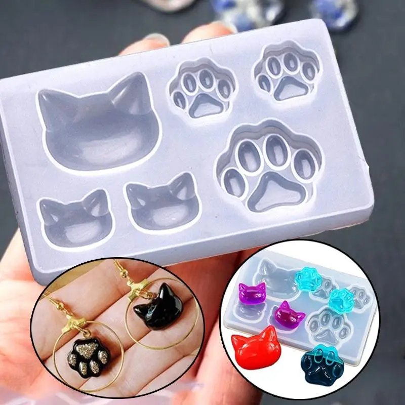 Silicone Mold Small Cat Claw Crystal Epoxy Resin DIY Silicone Mold for Keychain Jewelry Pendant