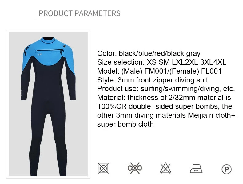 Neoprenanzüge für Männer und Frauen, Neopren-Surfanzug, Neoprenanzug, Brustreißverschluss, 3/2 mm, Ganzkörper-Tauchfell zum Surfen, Tauchen, Schnorcheln, Kajakfahren – Detail 13