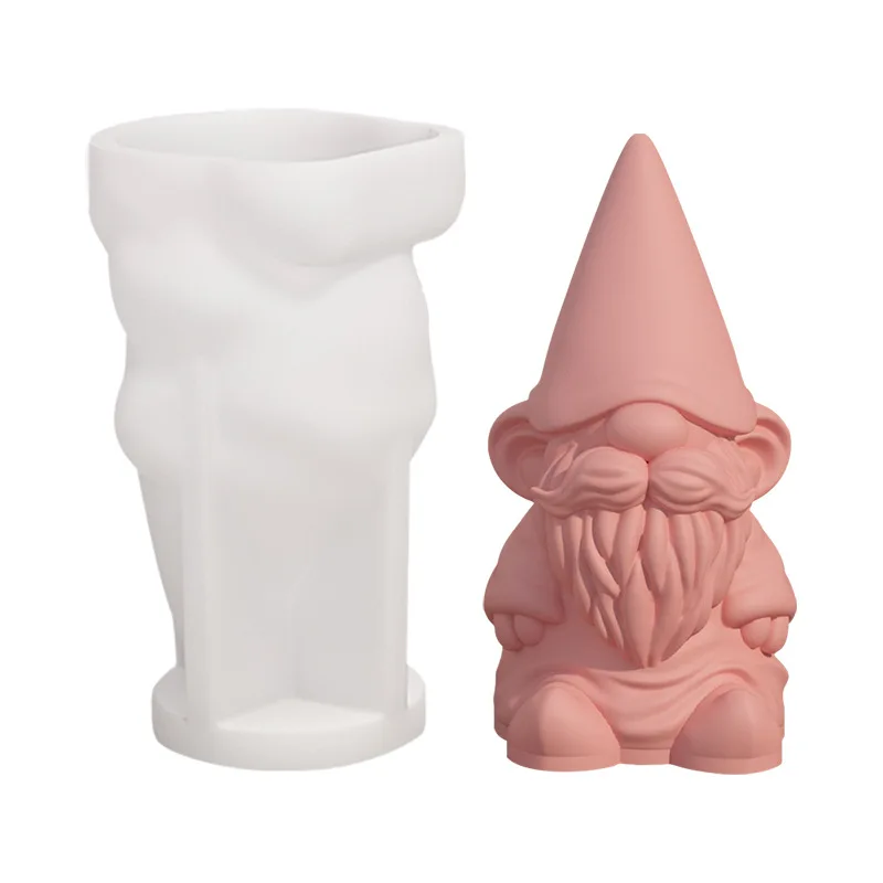 EAJORN Stampi in silicone per sapone e candele, a forma di Babbo Natale, stampi in silicone per amanti della cottura