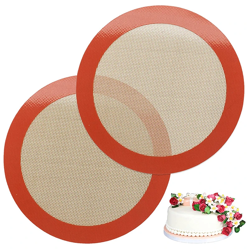 Round Silicone Non-Stick Reusable Baking Mats - Easy Clean, Food Grade