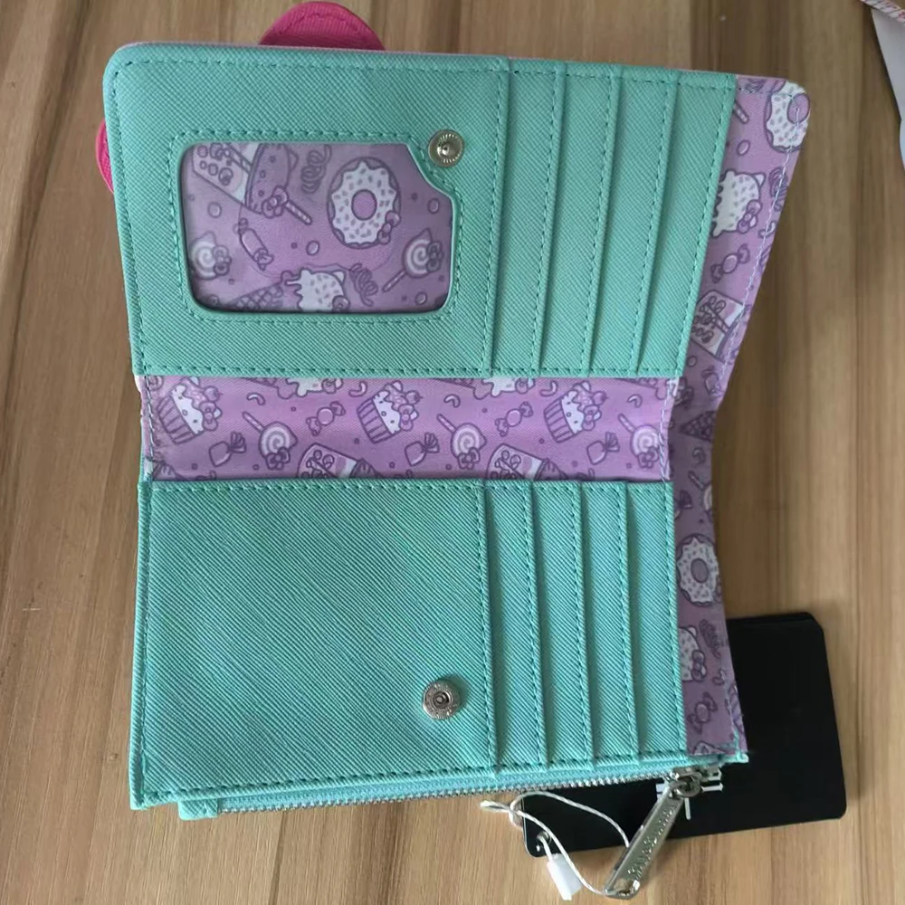 New Kitty Loungefly Wallet Clutch Purse Women'S Purse Card Bag Double Fold Coin Purse Card Package Girlfriend Gifts
