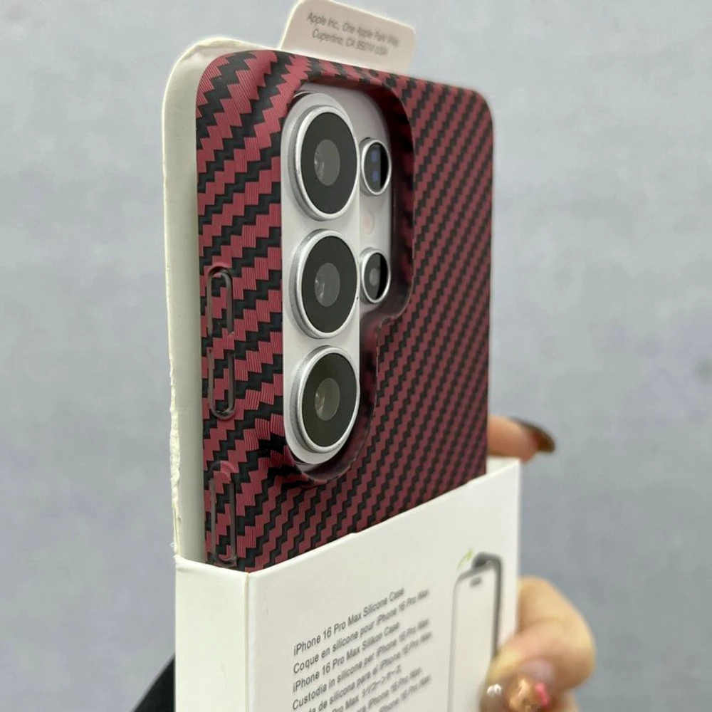 Matte Hard Luxury Carbon Fiber Texture Non-Slip Protective Phone Case