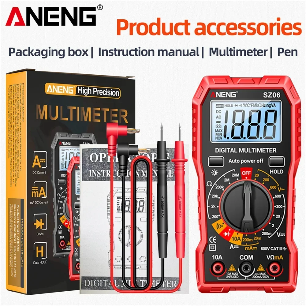 Advanced Smart Digital Multimeter for Voltage, Current, and Resistance Testing