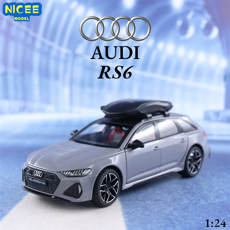

1:24 Audi RS6 Avant Station Wagon Alloy Car Model Diecast Metal Toy Car Model Simulation Sound and Light Kids Toys Gift A572