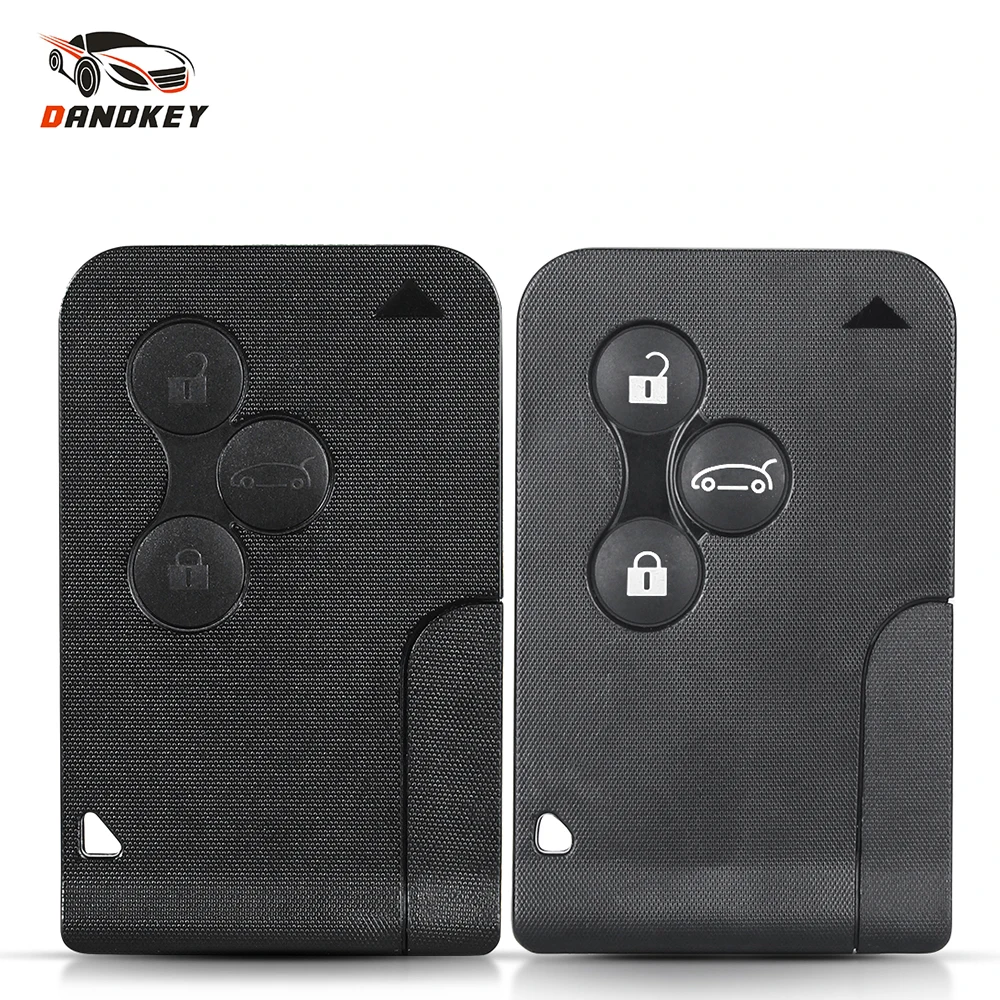 

KEYYOU Remote Car Key For Renault Clio Logan Megane 2 3 Koleos Scenic Fob 3 Buttons With Small Replacement Smart Card Key Shell