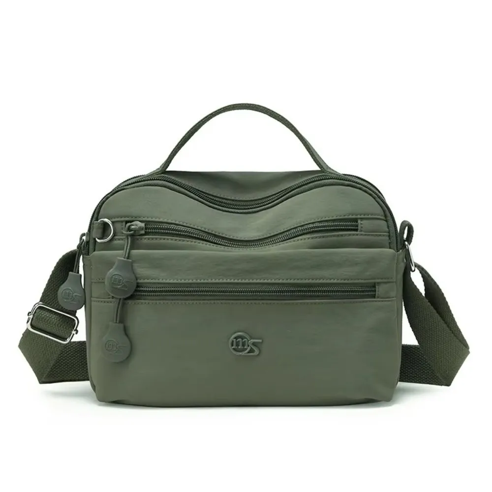 Modische Schultertasche mit langem Riemen, große Kapazität, wasserdichte Umhängetasche, Nylon, mehrschichtige Crossbody-Tasche, Arbeitstasche – Detail 8