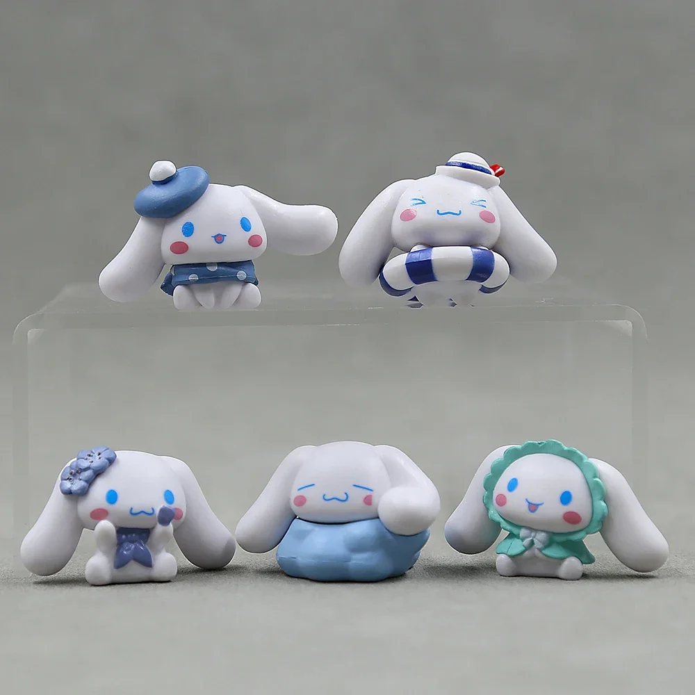 Figurines Cinnamoroll Sanrio - Lot De 6 Mini Décorations Pour Gâteau D'anniversaire, En PVC