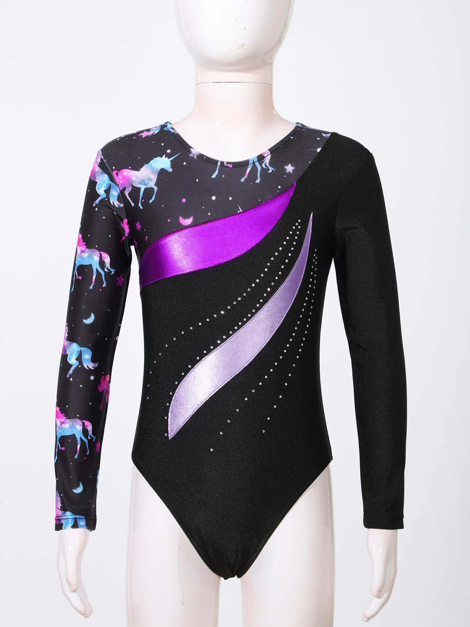 Children Ballet Dance Leotards Kids Gymnastics Bodysuit for Girls Long Sleeve/ Sleeveless Skating Jumpsuit Dancewear