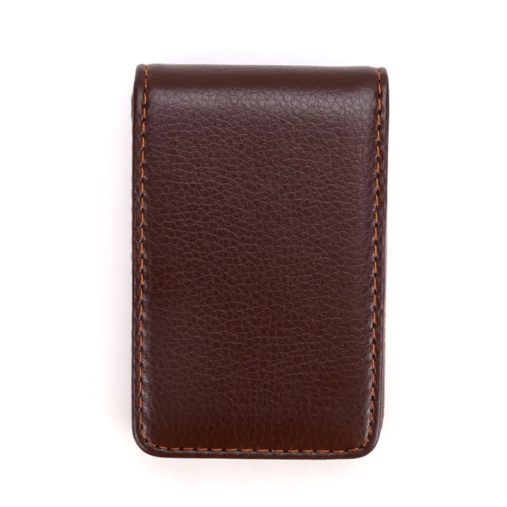 DIY 빈 이름 카드 홀더 우아한 디자인 PU 가죽 열전사 카드 케이스 경량 카드 정리함