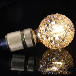 Filament Vintage Retro Bulb E27 220V Edison Lamp Edison Lamp Electroplated Gray G95 Filament Lightbulb Ball Light