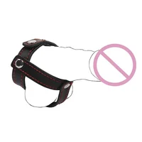Leder Penis Ring BDSM Testis Bondage Fesseln Erwachsene liefert Penis ring lange Kette Nippel klemmen befestigt BDSM Spielzeug für Männer 1