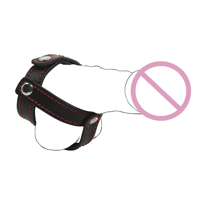 Leder Penis Ring BDSM Testis Bondage Fesseln Erwachsene liefert Penis ring lange Kette Nippel klemmen befestigt BDSM Spielzeug für Männer 1