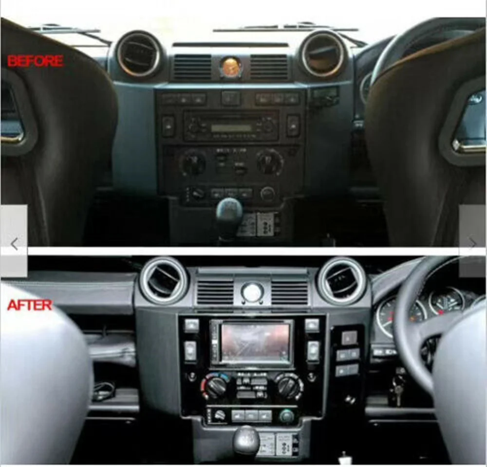 Kit de couverture de cadre de console centrale de voiture, couverture de  tableau de bord, modification intérieure de voiture, protection de tableau  de bord, Land Rover Defender 110, 2020-2024 - AliExpress