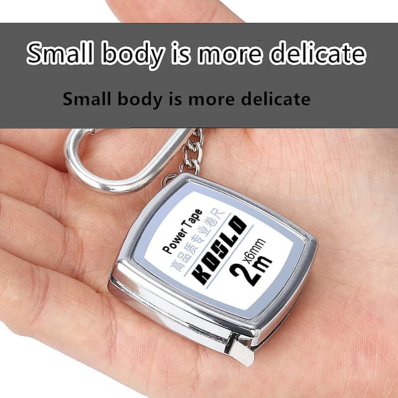 2m Mini Keychain Tape Measure Portable Steel Tape Measure Metric