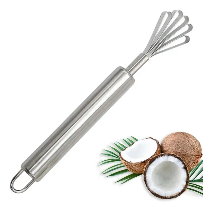 

Coconut Scraper Stainless Steel Shredded Coconut Knife With Long Handle Multipurpose Fish Scaler Remover Kitchen Supplies