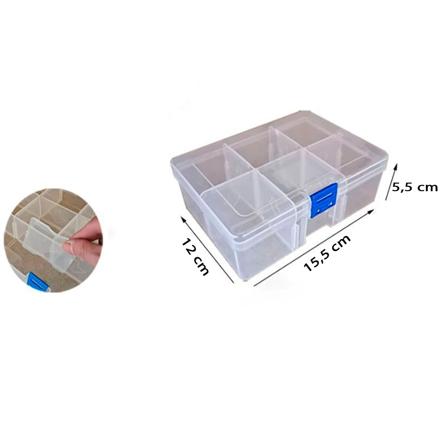 Caja organizadora multiusos nº 21 con separadores, 8