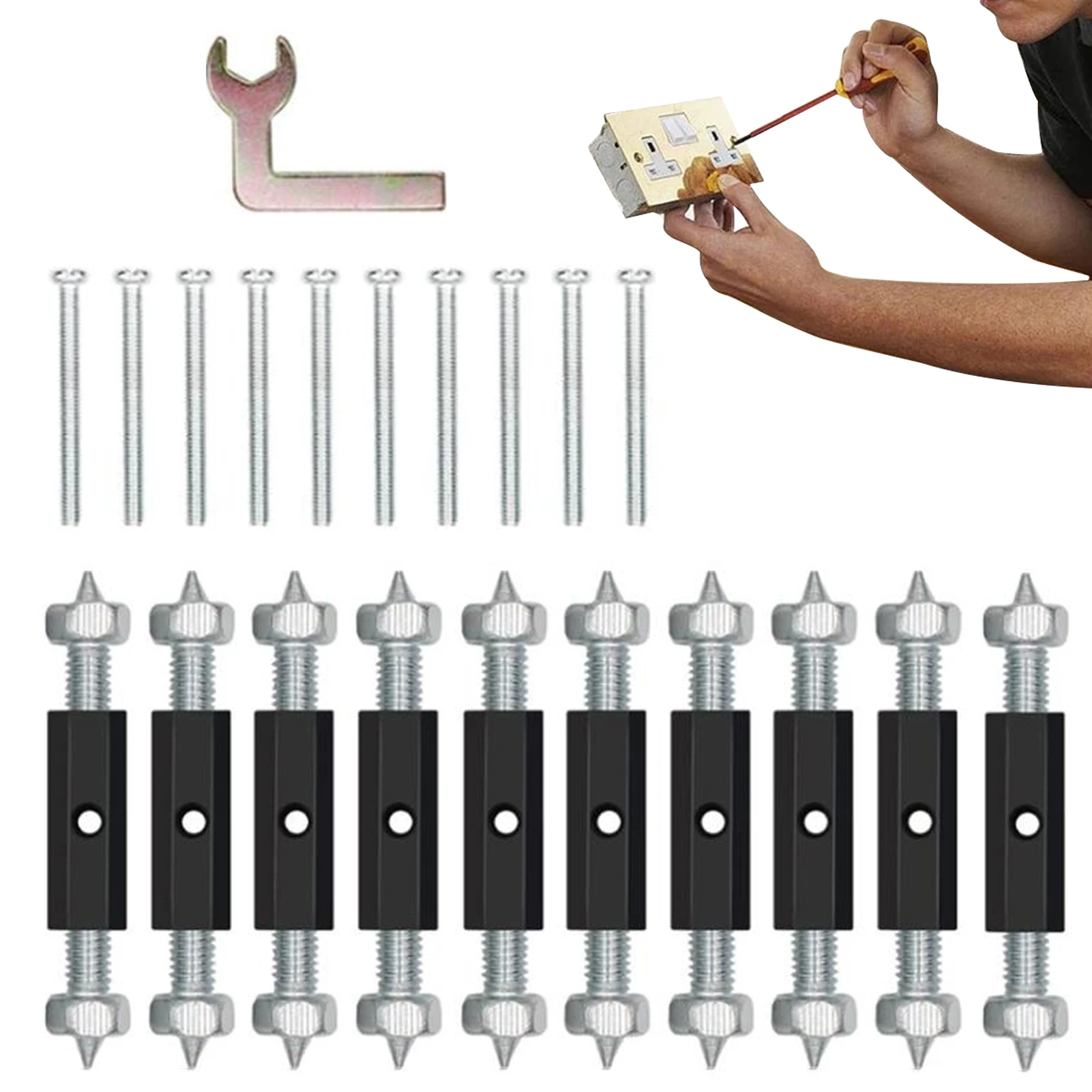 Cassette repair device 10 Pairs 86 type electrical outlet box repair device Portable wall switch outlet box tools