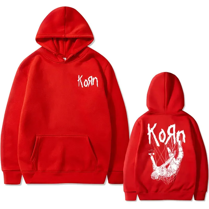Singer Rock Band Korn Print Hoodie Men Plus Size Streetwear Men's Casual Hoodies Man Loose Sweatshirt Brand Sweat Male Clothing