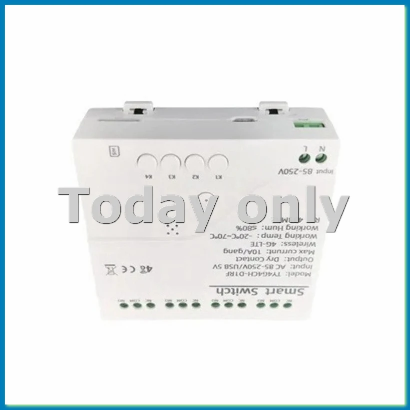 투야 스마트 스위치 4G LTE 릴레이 RF 433Mhz 스마트 GSM 스위치 앱 무선 제어 4G 4채널 리모컨 AC 85-250V-VVNB