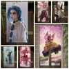 Japan Anime Characters Door Curtain Cute Painting Kitchen Room Doorway Partition Curtains Drape Entrance Hanging Half-Curtain 1