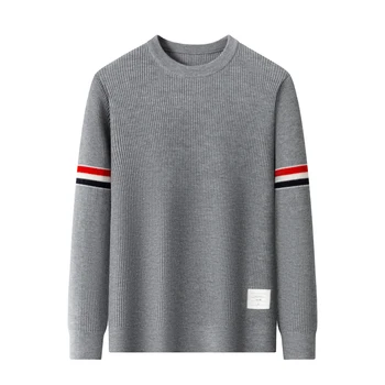 Men's Luxury Embroidered O-neck Sweater Autumn Winter New Designer Brand Fashion Printed Korean Soft Hooded Knitwear Men's Wear