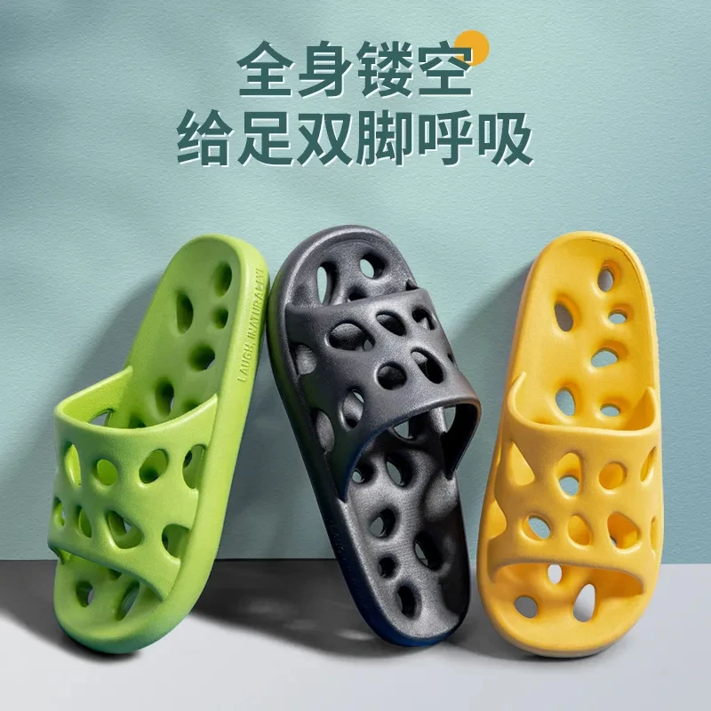 

A348Fashionable sandals for women, soft and comfortable summer thick-soled non-slip home bathroom slippers for men