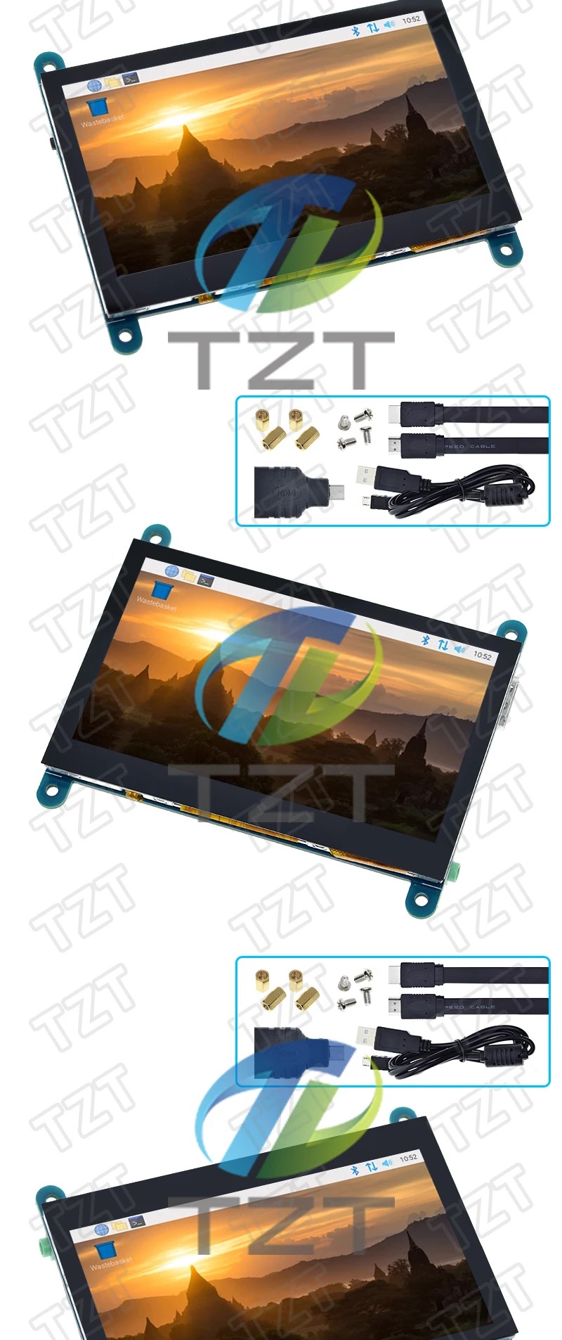4,3 Zoll USB Touch-Control HDMI LCD-Display Kapazitives Touchscreen-Modul 800*480 5-Punkt-Touch IPS-Monitor für Raspberry Pi – Detail 5