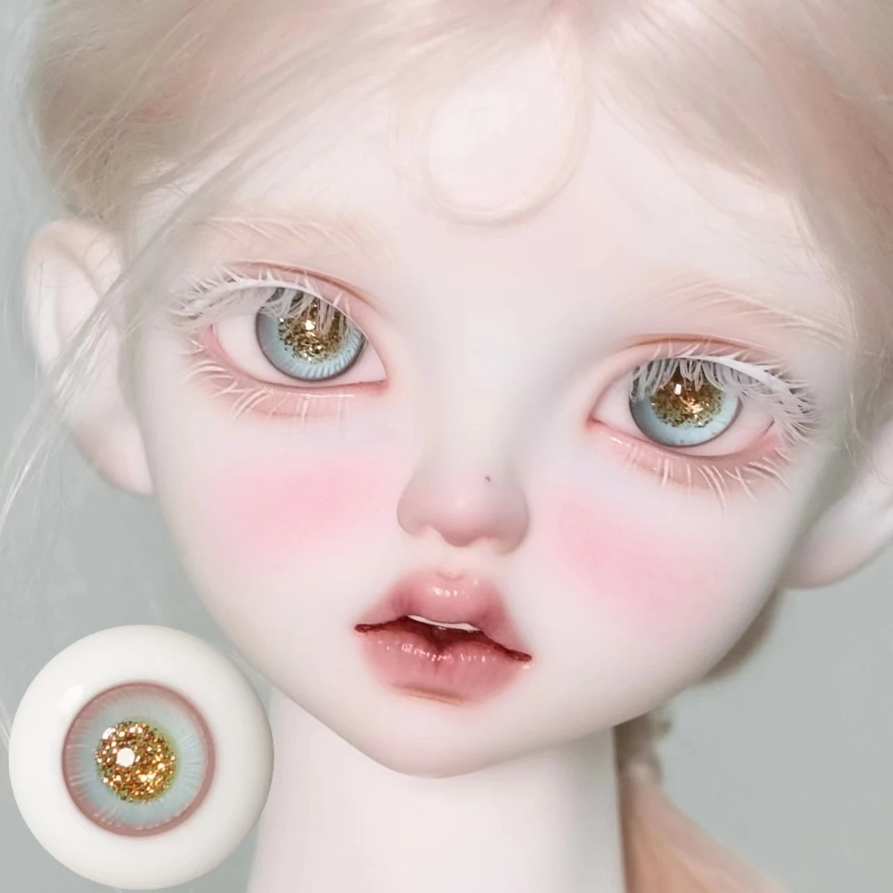

BJD 14mm Four-Point Eye Beads BJD Six-Point Glass Eye Flash Pupil 16mm Small Iris