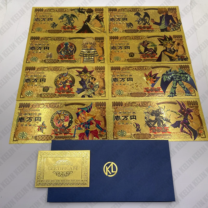 8-designs-Japanese-Anime-Yu-gi-oh-gold-banknote-Game-Card-for-Retail ...