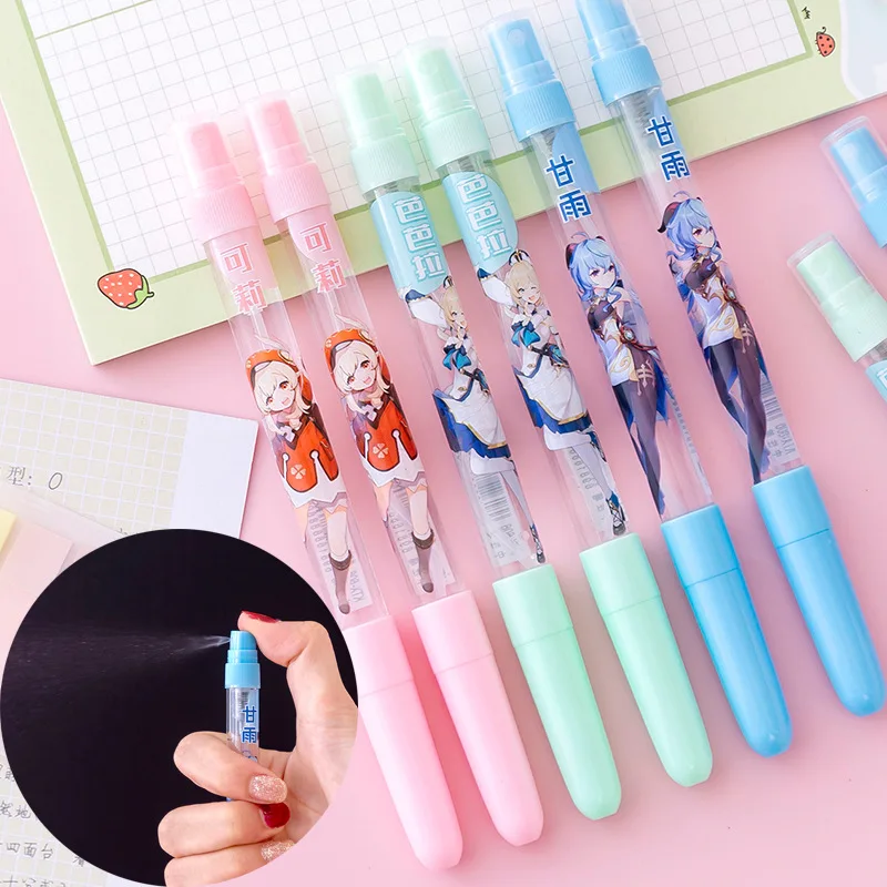 

Anime Genshin Impact Cosplay Lumine Eula Morax 0.5mm Ball-point Pen Oil Pen Spray Water Automatic Pen Examination Signature