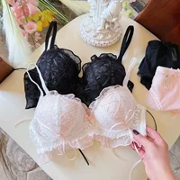 Style japonais Lolita princesse vent dentelle dentelle Lingerie conception pour filles soutien-gorge push-up femmes sous-vêtements soutien-gorge Push Up 3