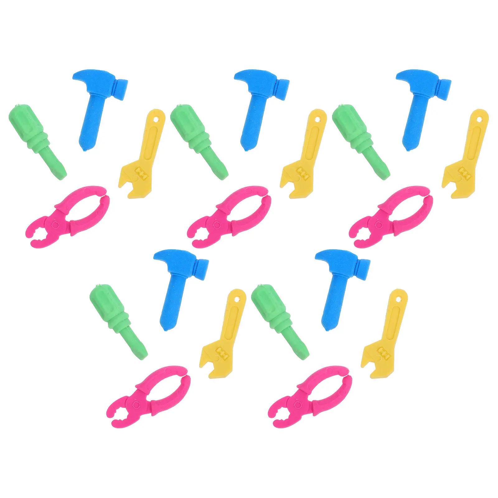 20Pcs 크리 에이 티브 렌치 지우개 어린이용 드라이버 연필 지우개 교실용 드로잉 미술 용품 대량 보상 상품