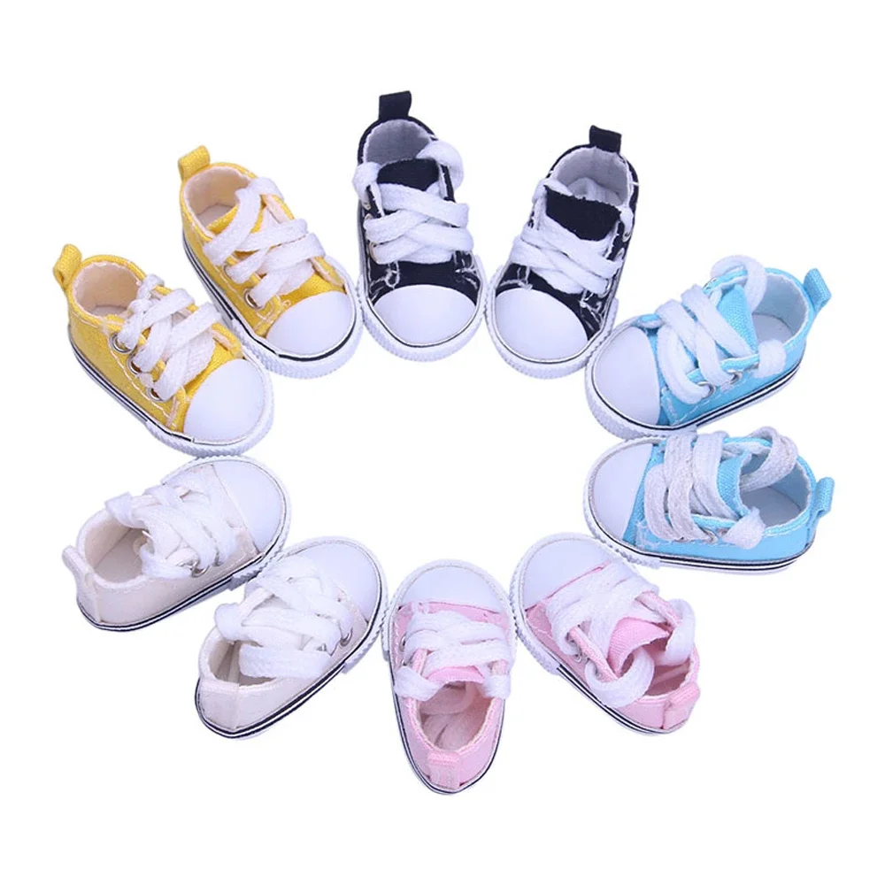 아메리칸 인형 로우 탑 캔버스 신발, 인형 캔버스 신발, 다양한 색상, 인형 옷..