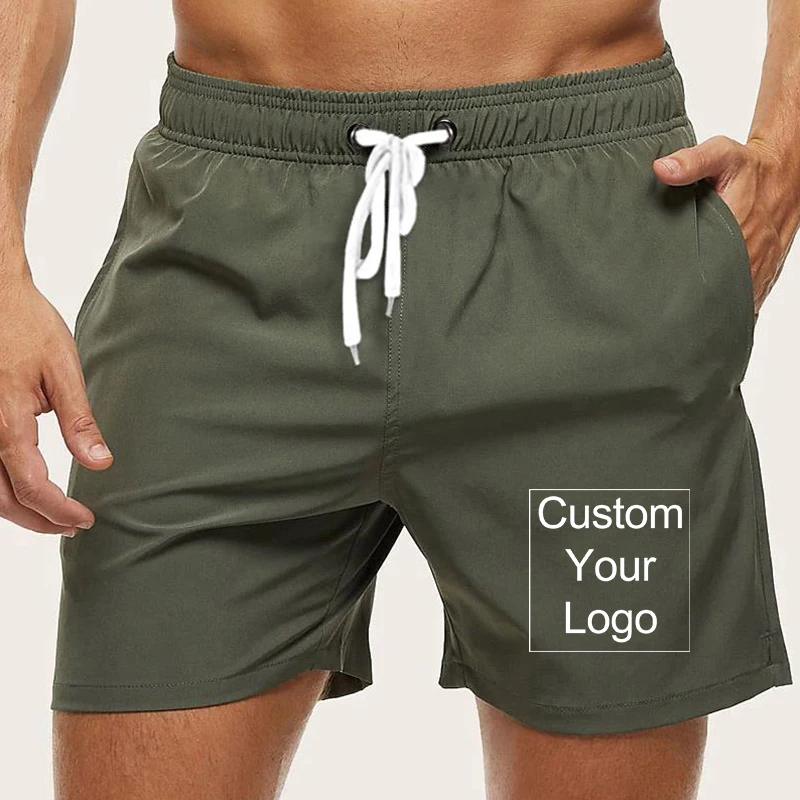 

Custom Logo Men's Swimming Shorts Fashion Beach Shorts Elastic Closure Men's Swim Trunks Quick Dry Beach Shorts