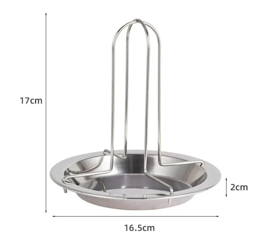 Description Picture 2 of itemNew Chicken Roaster Rack Stainless Steel Roasting Grill Stand Kitchen Outdoor BBQ Tools Non-stick Grilled Chicken Plate
