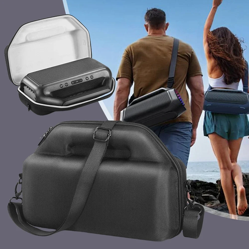 EVA Hard Carrying Case Waterproof Speaker Bag Shockproof Portable Storage Bag Travel Case for Anker Soundcore Boom 2 Speaker