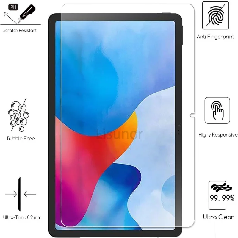 Premium 9H Tempered Glass Tablet Screen Protector, 11-Inch, Anti-Fingerprint, Bubble-Free, HD Clarity