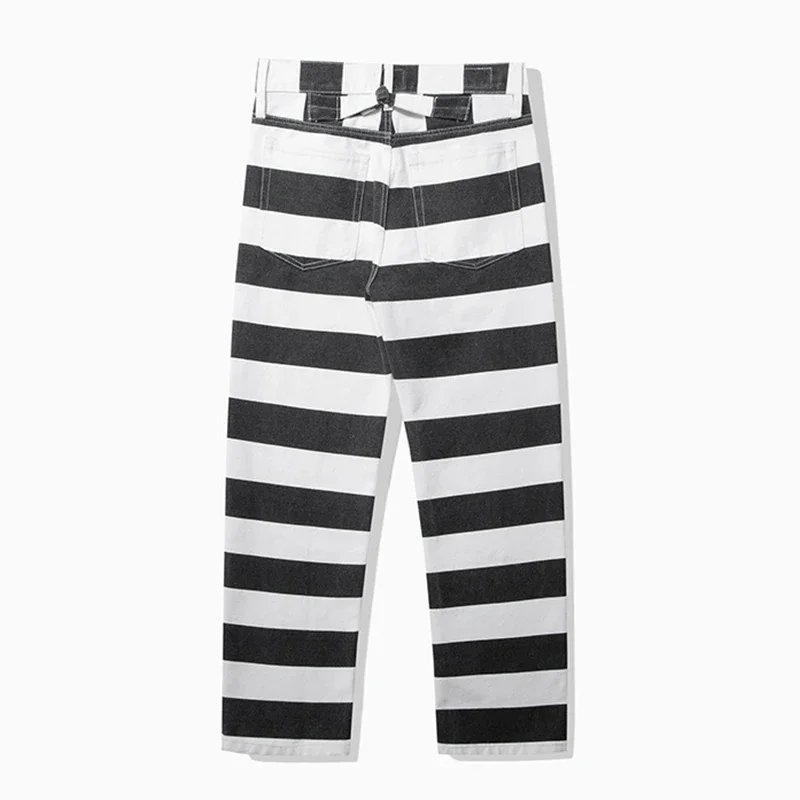 

16oz High Quality Heavyweight Cotton Men Striped Thick Canvas Pants Durable Casual Straight Cargo Trouser