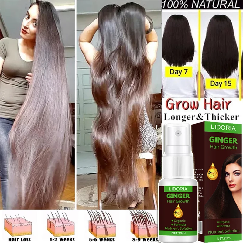 

Hair Growth Serum Spray Natural Anti Hair Loss Baldness Damaged Hair Repair Grow Faster Thicker Treatment Germinal Tonic Liquid