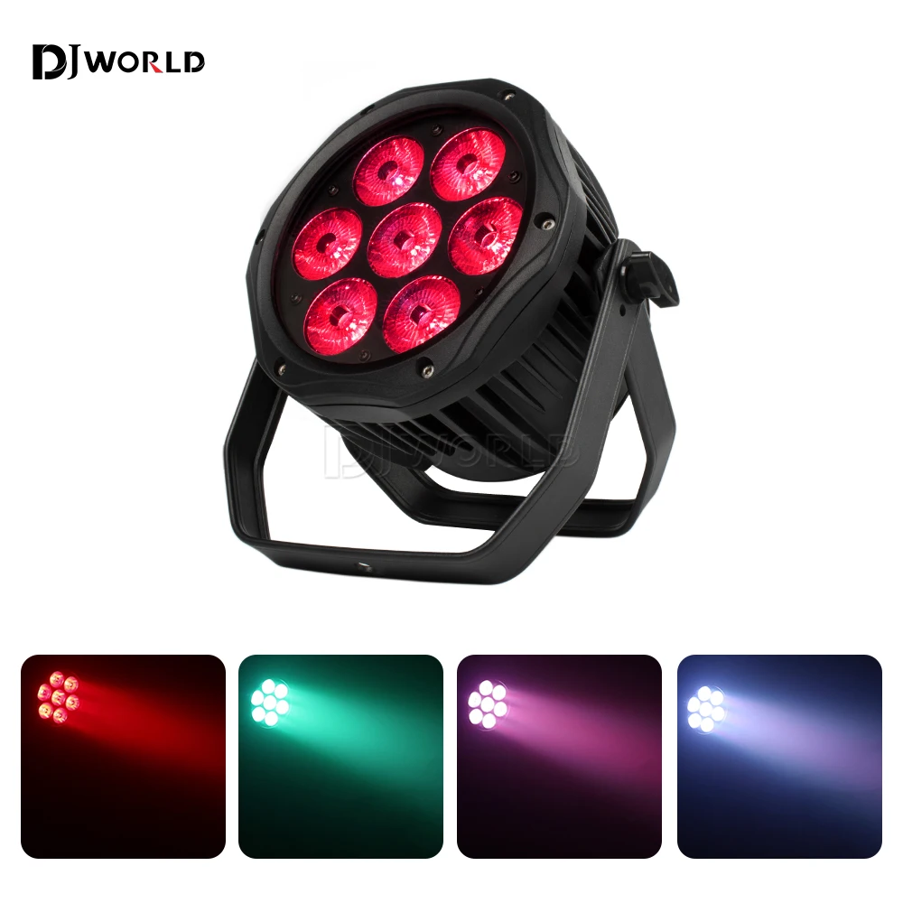 8PCS Waterproof Par LED Lights 7x18W/7x12W  RGBWA UV 6in1 7x12W Wash IP65 Outdoor Stage Lighting DJ Equipment DMX Disco Lights