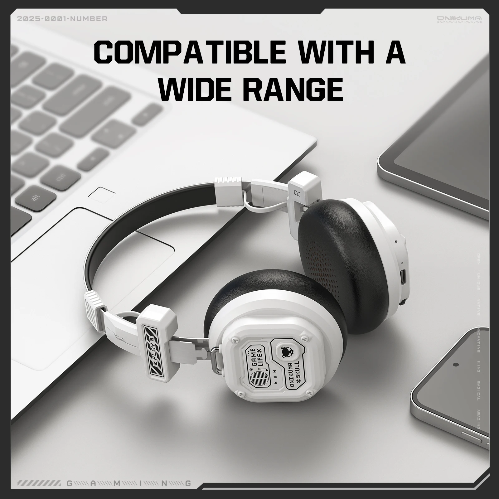 ONIKUMA GT803 سماعة الألعاب اللاسلكية بلوتوث 5.4 س...